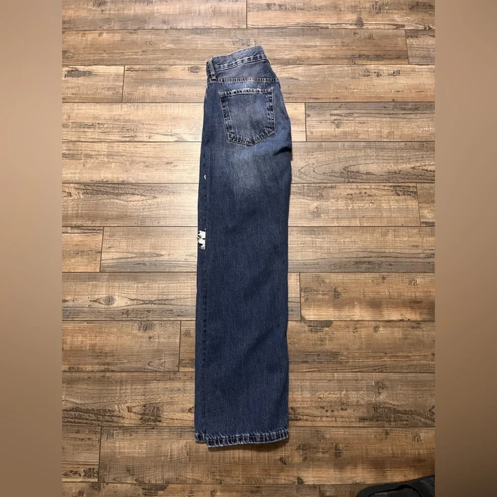 Distressed Blue Jeans